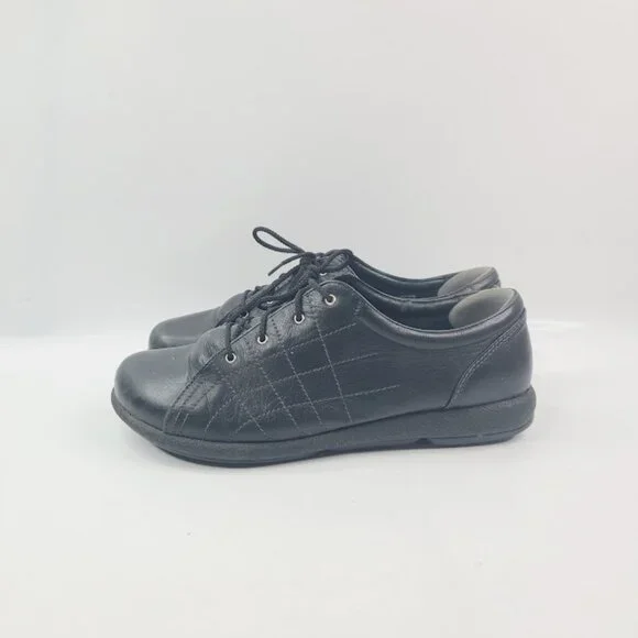 Dansko Women's Black Gretchen Leather Lace Up Casual Oxford Shoes Size 11 - Picture 2 of 7